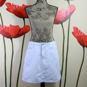 Vintage 80’s Light Blue Studded Pockets Jean Skirt